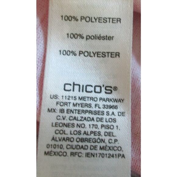 Weekends By Chico's Women's Multi Color Floral Print 3/4 Sleeve Shirt NWT Size L - Picture 7 of 8